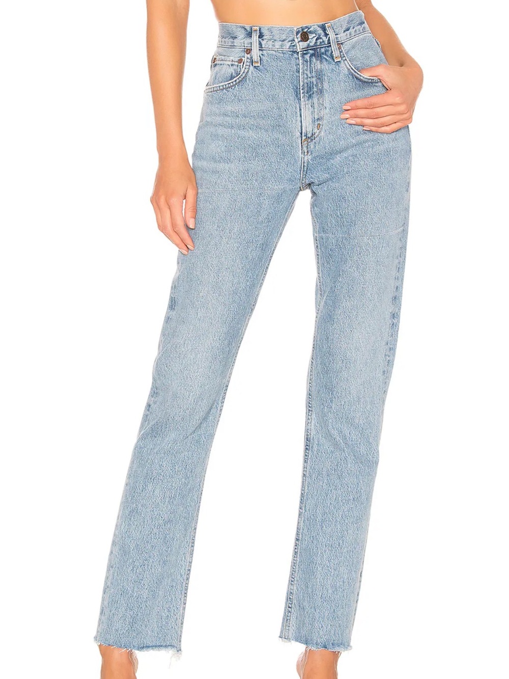 AGOLDE Cherie High Rise Straight Jeans Merit
